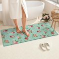 thumbnail image 4 of Pioneer Flower Floral Print Pattern Bathroom Rugs Mat, Non Slip Microfiber Bathroom Rug with Rubber Backing, Soft Mats for Bathroom Floor Tub Shower, 24"x60", 4 of 5