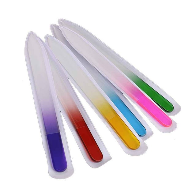 maskred /Ensemble Lime à Ongles Surface Givrée Légère Résistante à l'Usure Robuste Réutilisable Bricolage Artisanat Verre Outils de Manucure TYPE1 9cm