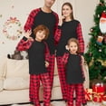 thumbnail image 3 of Xmas Gift 2023 New DIY Support Blank on the Front Christmas Family Pajamas Set Parent-child 2 Pieces Suit Casual Loose Sleepwear, 3 of 4