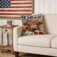thumbnail image 4 of Diceymbol Patriotic Highland Cow Throw Pillow Cover 4th of July Decorations American Flag Bow Farmhouse Pillow Case For Couch Sofa Living Room 250th Anniversary 17.72In, 4 of 6