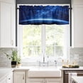 thumbnail image 2 of Valance Curtains for Kitchen Window, Blue Universe Space Beautiful Galaxy Rod Pocket Valances Window Treatments Short Curtains for Bedroom/Living Room,54" X 18" -1 Panel,, 2 of 5