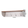 thumbnail image 2 of UBesGoo Entryway Floating Coat Rack, 35'' Wood Wall-Mounted Storage Hanging Shelf w/4 Dual Hooks, Gray, 2 of 7