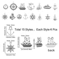 thumbnail image 2 of 1Box Tibetan Style Alloy Pendants Mixed Shapes Antique Silver 60pcs/box, 2 of 7