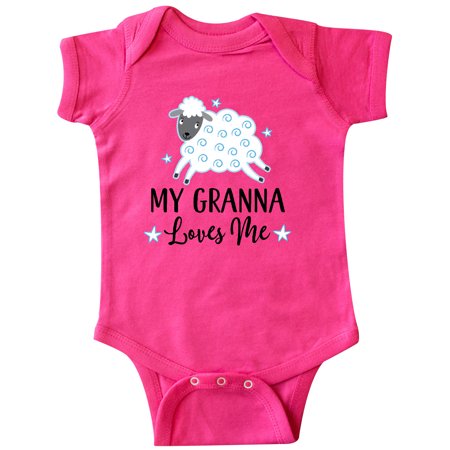 

Inktastic My Granna Loves Me Lamb Gift Baby Boy or Baby Girl Bodysuit