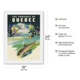 thumbnail image 2 of The Province of Québec - Trout Fishing - Vintage Travel Poster c.1930 - Japanese Unryu Rice Paper Art Print (Unframed) 18 x 24 in, 2 of 4