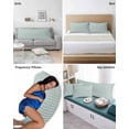 thumbnail image 6 of Blue Green Body Pillow Covers, Grid Checkered Plaid Gingham Lattice Trellis Soft Bed Throw Pillowcases Breathable Cooling Long Lumbar Body Pillow Sham Cover for Bed Sofa 20''x54'', 6 of 7