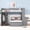 Gray, variant on Full Size Loft Bed with Stand-Alone Twin Bed, Built-in Shelves, Desk & Wardrobe, All-in-One Multifunctional Bedroom Furniture Set