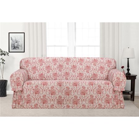 Kathy Ireland Chateau Sofa Slipcover  Red