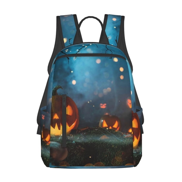 Balery Spooky Halloween Mochila ligera para hombre y mujer: duradera e impermeable, ideal para la escuela, el trabajo, viajes y uso diario.