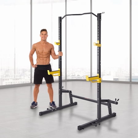 SKYSHALO Adjustable Squat Weight Rack,Heavy Duty Steel Bench Press Weight Lifting Barbell Rack Stand Home Gym Fitness 800 LBS