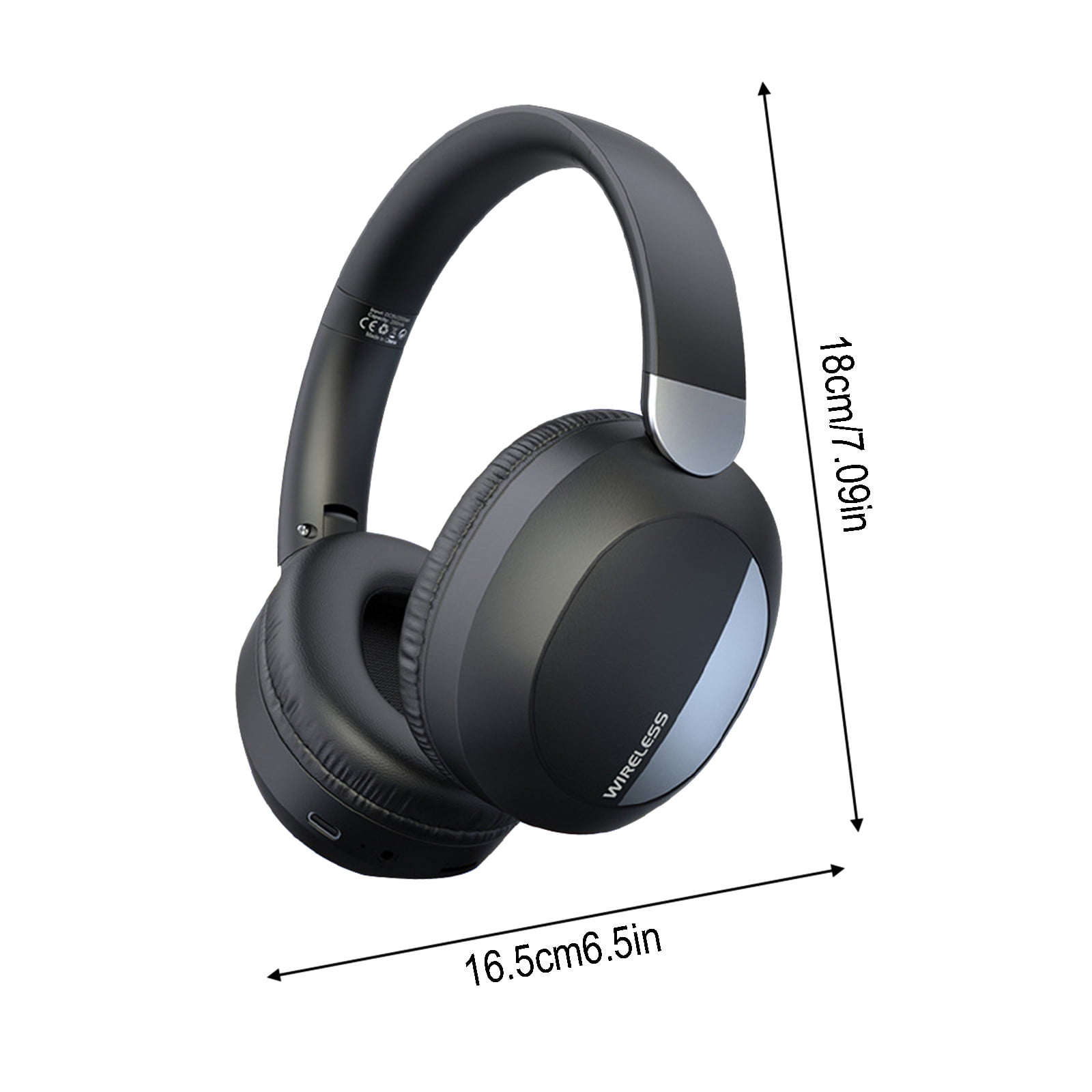 Wireless Headphones Over Ear, 70H Playtime Headphone Wireless Bluetooth 5.1,3EQ Modes & HiFi Stereo Bluetooth Headset with Deep Bass, Foldable Lightweight Headphones with Microphone for Travel/Work