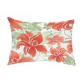 thumbnail image 1 of Simply Daisy, 14" x 20" Tree Mallow Orange Floral Decorative Outdoor Pillow, 1 of 1