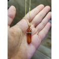 thumbnail image 5 of Natural Handmade Crystal Necklace Gold Tone Carnelian Point Necklace, 5 of 10