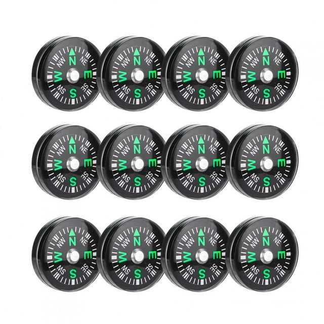 Brújula Akozon 20 Mm 12 Piezas Mini Brújula Llena de Aceite para Senderismo y Camping ANGGREK Otros