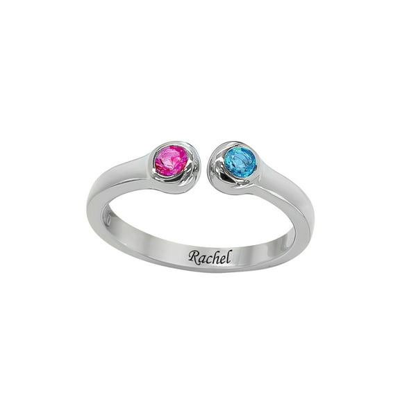 Personalized Family Ring with Up to Two Birthstones