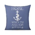 thumbnail image 2 of Navy Blue Nautical Throw Pillow Covers 18x18, Set of 2, Coastal Ocean Anchors Throw Pillow Cases, Decorative Linen Cushion Cases for Couch Sofa Bed Living Room Outdoor, 2 of 7