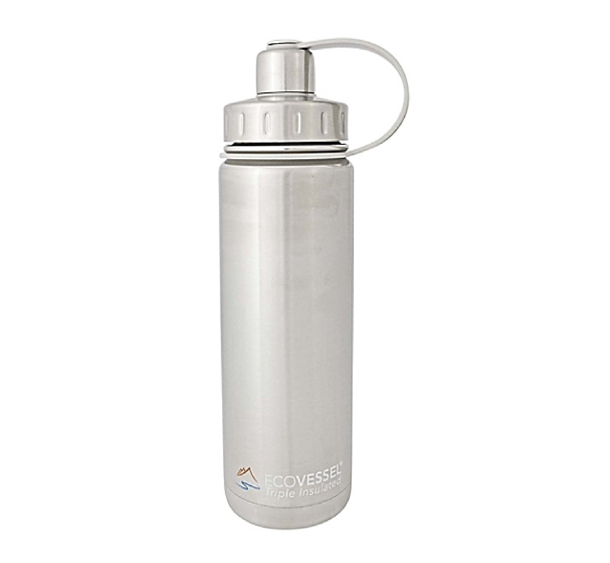 Eco Vessel Boulder Triple Insulated Water Bottle Silver 24oz
