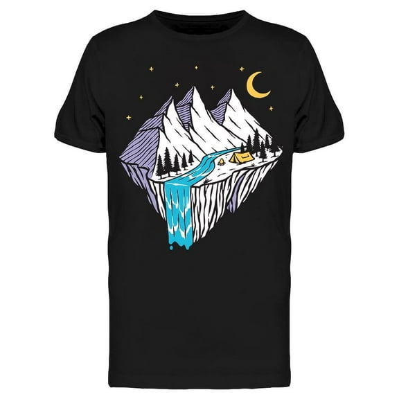 Night Mountain T-Shirt Men -Image by Shutterstock, Male Small