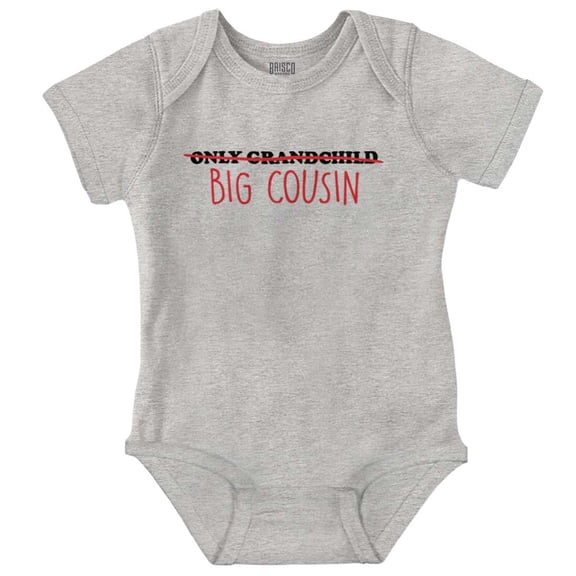 Big Cousin Funny Baby Announcement Romper Boys or Girls Infant Baby Brisco Brands NB