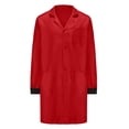 thumbnail image 6 of Kosheko Men's Long-Sleeve Work Dust Coat Notched Lapel Multi Patch Pockets Snap Front Closure for Daily Workshop Tasks Red S, 6 of 9