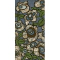 thumbnail image 2 of Davis, Andrea 14x24 Gold Ornate Wood Framed with Double Matting Museum Art Print Titled - Blue Batik Flowers I, 2 of 4