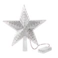 thumbnail image 1 of Estrella de Navidad de 8 pulgadas para la punta del árbol con luz LED de colores, lámpara de hadas de plástico para la copa del árbol, alimentada por batería, decoración navideña., 1 of 5