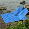 thumbnail image 4 of Cojín de asiento plegable para acampar y hacer picnics, cojín de jardín para exteriores impermeable de color azul y negro, 4 of 8