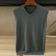 thumbnail image 1 of pstuiky Camiseta sin mangas para hombre, Suéter camisola sin mangas de color liso con cuello en V para hombre Chaleco de hombre m, 1 of 4