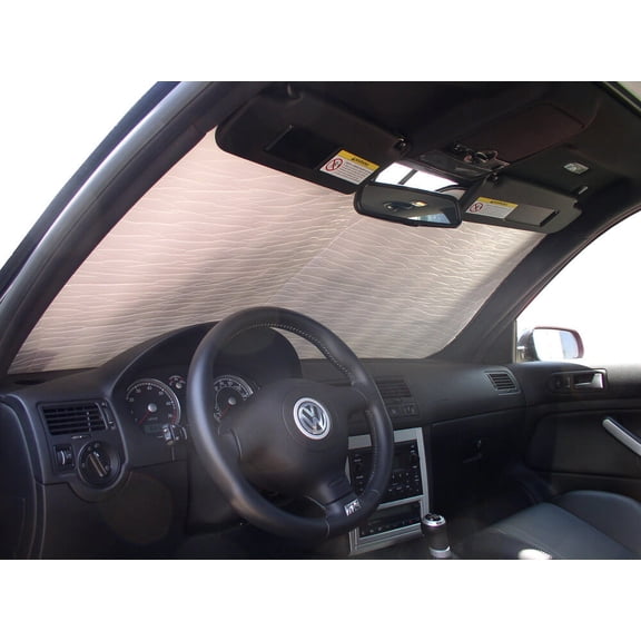 HeatShield, The Original Windshield Sun Shade, Custom-Fit for Volkswagen Jetta Sedan 2000, 2001, 2002, 2003, 2004, 2005, Silver Series