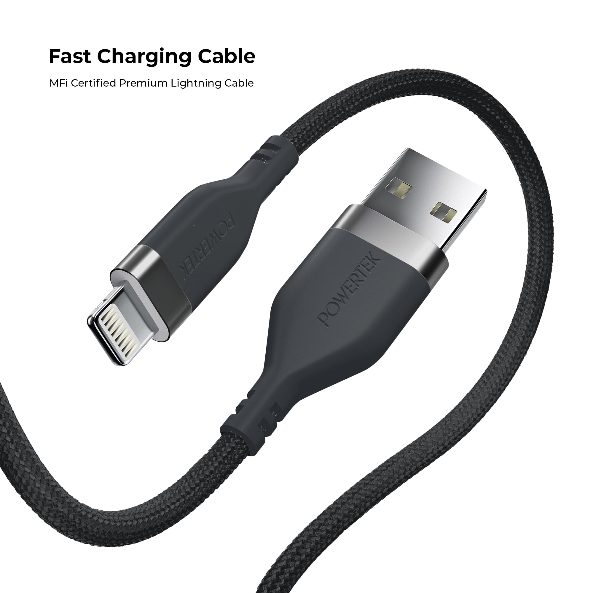 Liquipel Powertek iPad & iPhone Lightning Charger Cable, Fast Charging 6ft MFI