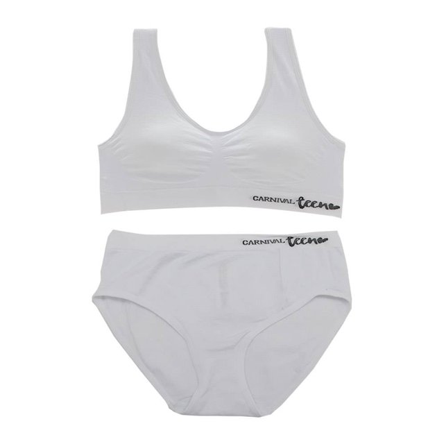 Coordinado Carnival Teen para Niña, Blanco Liso Talla 14