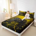 thumbnail image 4 of Feelyou 3D Gamepad Player Twin Sheet Sets for Boys, Glitter Yellow Spider Web Twin Fitted Sheet, Modern Gaming Flat Sheet, Lightweight Room Decor, 3pcs, 4 of 7
