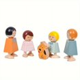 thumbnail image 3 of SUTENGDA A Happy Family Wooden Doll Building Block Toy  Creative Decoration Ornament  Role-playing Prop Set  Holiday Gift, 3 of 4