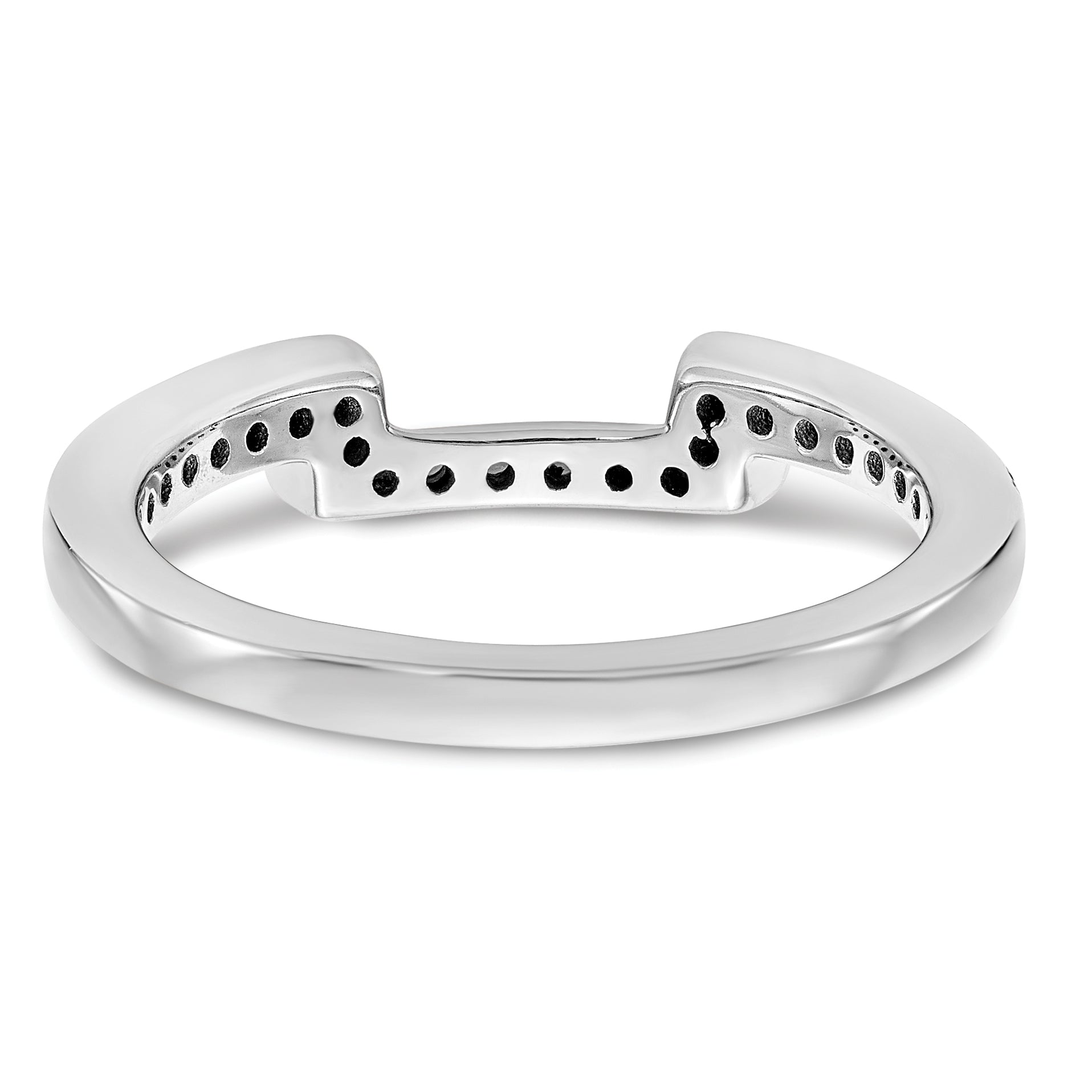 0.13ct. CZ Solid Real 14K White Gold Wedding Wedding Band Ring ...