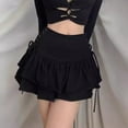 thumbnail image 5 of QHFBli Black Pleated Skirt with Chain Goth Punk High Waist Skater Skirts School Dark Uniform, 5 of 7