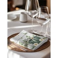 thumbnail image 6 of Green Pumpkin Fall Cloth Napkins Set of 6 Reusable Dinner Napkins, Thanksgiving Eucalyptus Daisy Wooden Cocktail Napkin Washable Table Napkins for Wedding/Holiday Party/Baby Shower 20"x20", 6 of 7