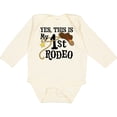 thumbnail image 3 of Inktastic Yes, This is My 1st Rodeo Cowboy Hat with Red Band, Lasso Boys or Girls Long Sleeve Baby Bodysuit, 3 of 5