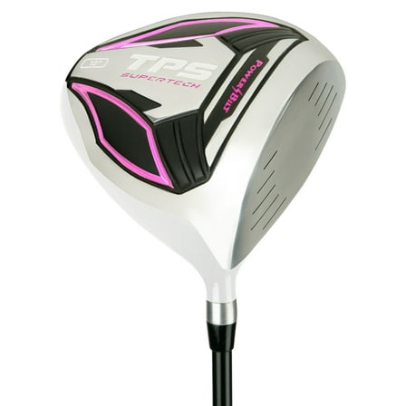 Powerbilt Golf Women's TPS Supertech 460cc White/Pink Driver, 12* Graphite Lady - Right-Handed