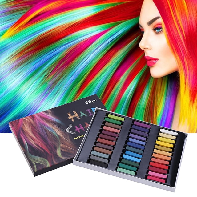 Tiza para colorear de Cabello No Tóxico, Color de Cabello temporal, Seguro para Usar Para El Cabello en Casa