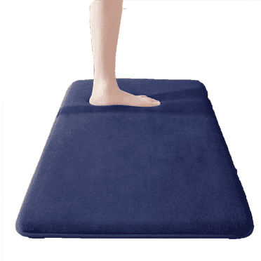 AUQ Bath Rug,Ultra-Absorbent Design Bathroom Mats,Quick-Dry Technology Memory Foam Bath Mat,Blue