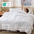 thumbnail image 2 of White Duvet Cover Queen Size - Soft Double Brushed Bedding Set for Kids & Adults, Zipper Closure, 3 Pieces, Includes 1 Duvet Cover (90"x90") & 2 Pillow Shams, NO Comforter, 2 of 4