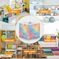 thumbnail image 6 of Storage Basket Foldable Open Organizers for Clothes Toys Books11.02x11.02x11.02in Pastel Rainbow Tie-dye Pattern, 6 of 8