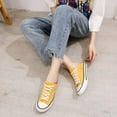thumbnail image 4 of Women’s Canvas Low Top Sneaker Lace-up Classic Casual Shoes Black and White, 4 of 12