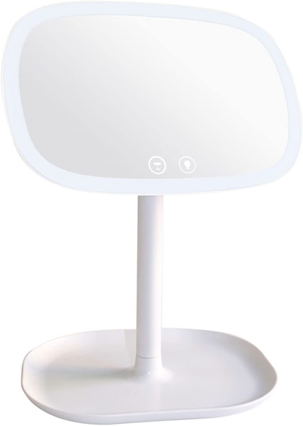 Lighted Makeup Mirror with 10X Magnifying, 360 Degree Rotatable, Touch