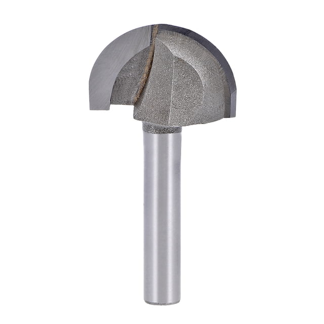 Fresa de router de 1/4" de vástago, diámetro de corte de 1 pulgada, caja central, 2 flautas, punta de acero de alto carbono