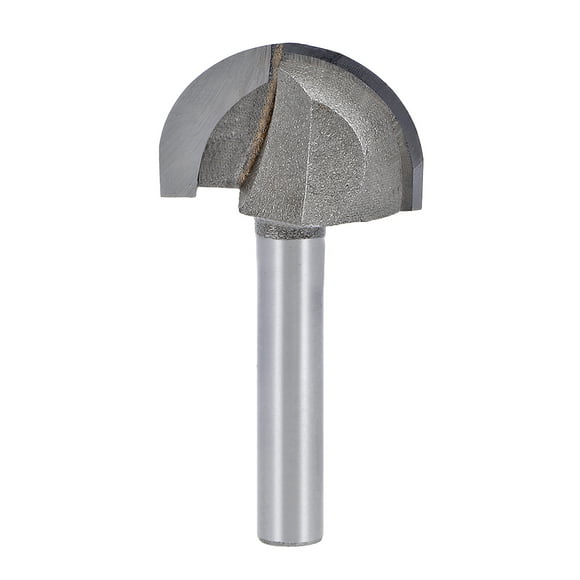 Fresa de router de 1/4" de vástago, diámetro de corte de 1 pulgada, caja central, 2 flautas, punta de acero de alto carbono