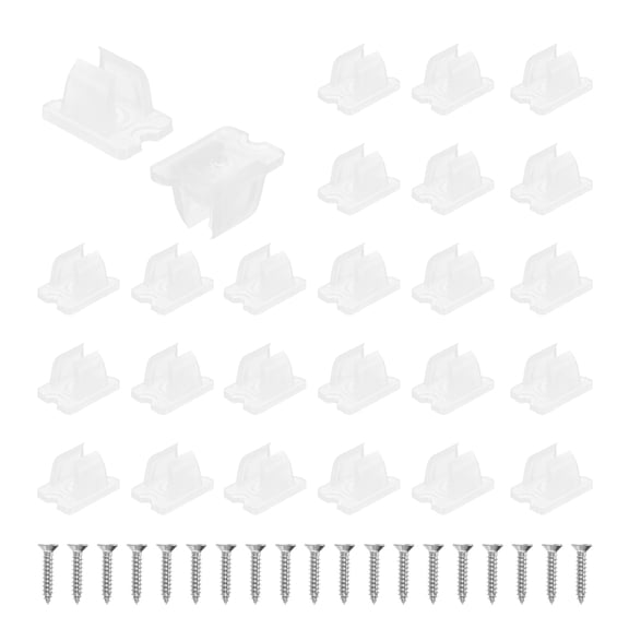 Uxcell LED Neon Mounting Clips Holder, Fixing Clamps Fit 8x16mm LED Neon Soft Light Strip, One Hole 40pcs