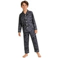 thumbnail image 3 of BJUTIR Boys Clothes Set Long Sleeve Pajama Dinosaur Print Rocket Football Kids Homewear Soft Comfy Loungewear Two Piece Outfit Durable Clothing Set Size 9-10 Years, 3 of 9