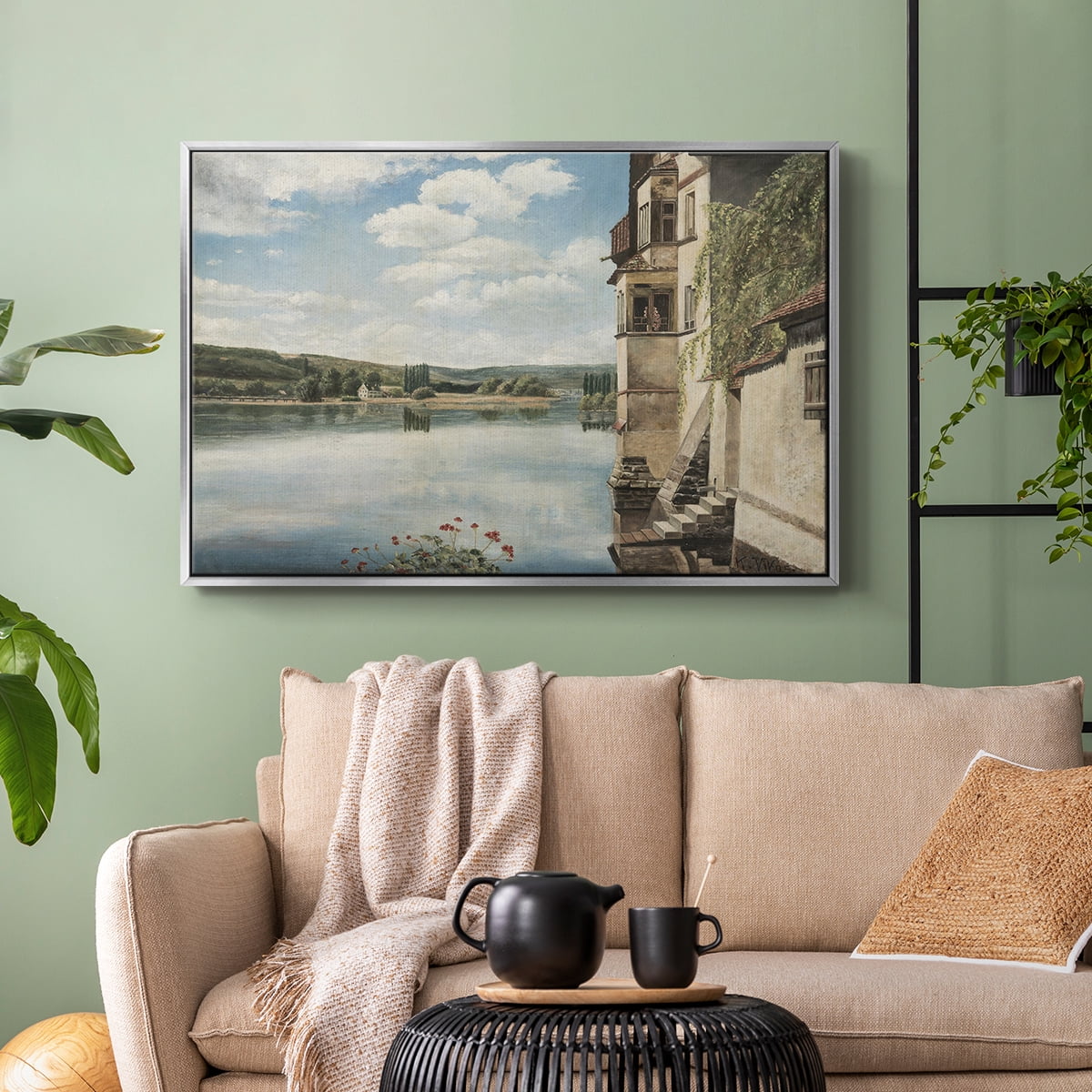 Vintage Landscape-CCCLI By Wexford Home Framed in Silver Wood Gallery Wrapped Canvas 17 in. x 25 in.