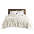 thumbnail image 3 of Madison Park Egyptian Cotton Blanket, Ivory, 3 of 6